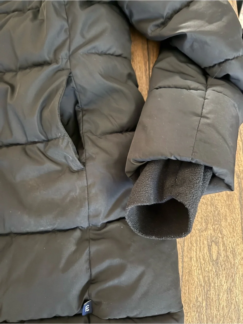 Gap Kids Black Hooded Puffer Coat xxl